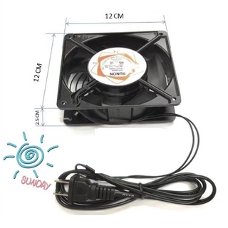 ส่งจากไทย พัมลม 12ซม x 12ซม ไฟ 220V ไฟบ้าน เสียบปลั๊ก พร้อมส่ง AC FAN พัดลม เอซีแฟน พัดลม เอซี คลายร้อนแบบพกพา