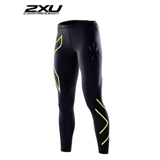 กางเกงรัดกล้ามเนื้อ ZXU Mens Compression Tights Black/Gold