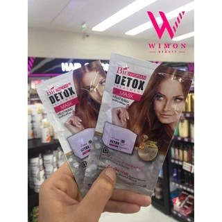(แบบกล่อง 6 ซอง) Bio woman detox treatment mask ไบโอ วูเมนส์ ดีท๊อกซ์ แฮร์ แอนด์ สแคป เธอราพี มาร์ค
