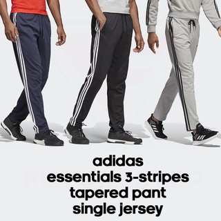 กางเกงขายาวลำลองชาย adidas Essentials 3-Stripes Tapered Pant Single Jersey