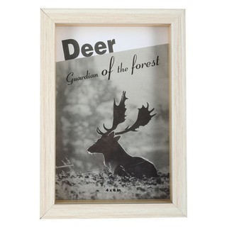 Picture frame FRAME WOOD MOOSE 4X6 INCHES GRAY HLS Home decoration Home &amp; Furniture กรอบรูป กรอบรูป HOME LIVING STYLE MO