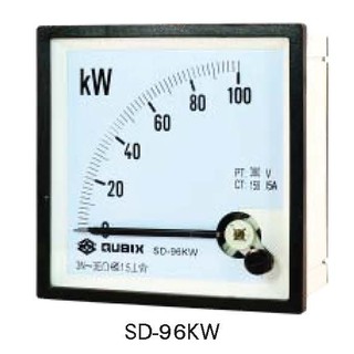 QUBIX กิโลวัตต์มิเตอร์ SD-96KW ต่อผ่าน CT Kilowatt Meter ขนาด 96x96 มม