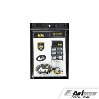 ARI 13TH ANNIVERSARY KEYCHAIN AND STICKER PACK  - BLACK/WHITE/YELLOW พวงกุญแจและสติ้กเกอร์ อาริ ครบรอบ 13 ปี สีดำ