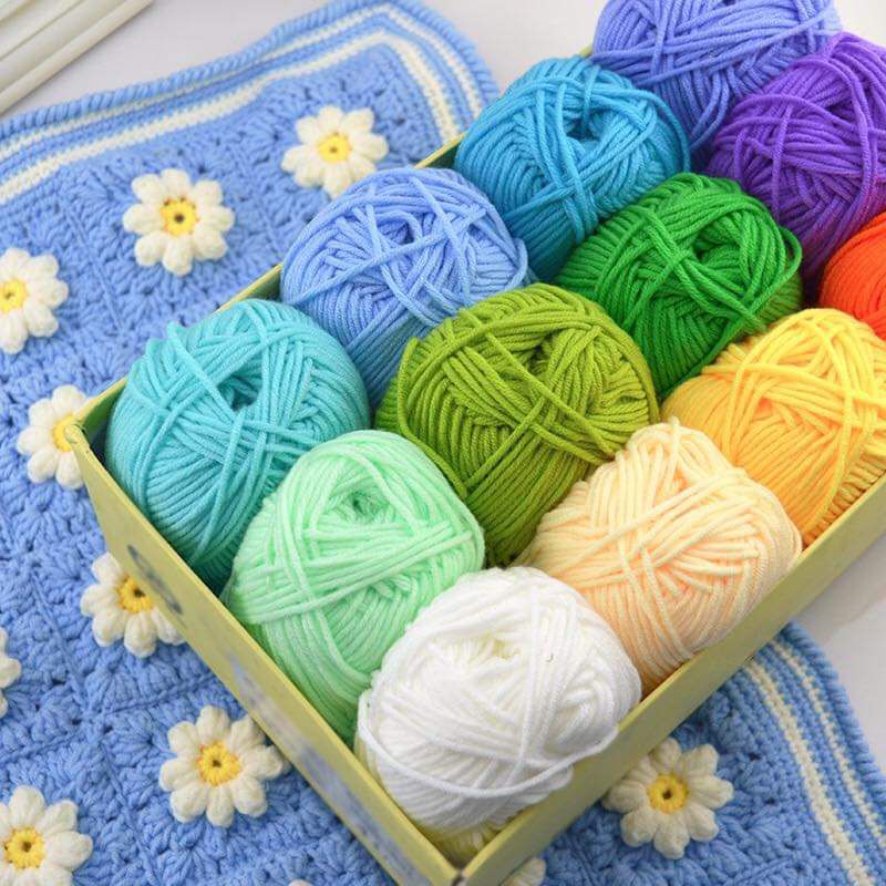 ไหมพรมคอตตอนนม 5ply 50g. milk cotton yarn เบอร์61-91