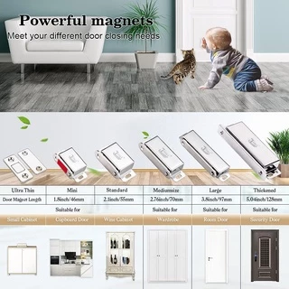 แม่เหล็ก แม่เหล็กประตู Door magnet แม่เหล็กติดประตู แม่เหล็กติดบานประตู 45mm 55mm 70mm 95mm