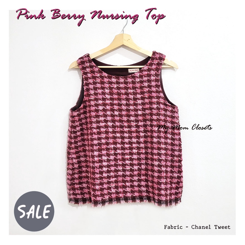 เสื้อให้นม - Pink Berry Nursing Top