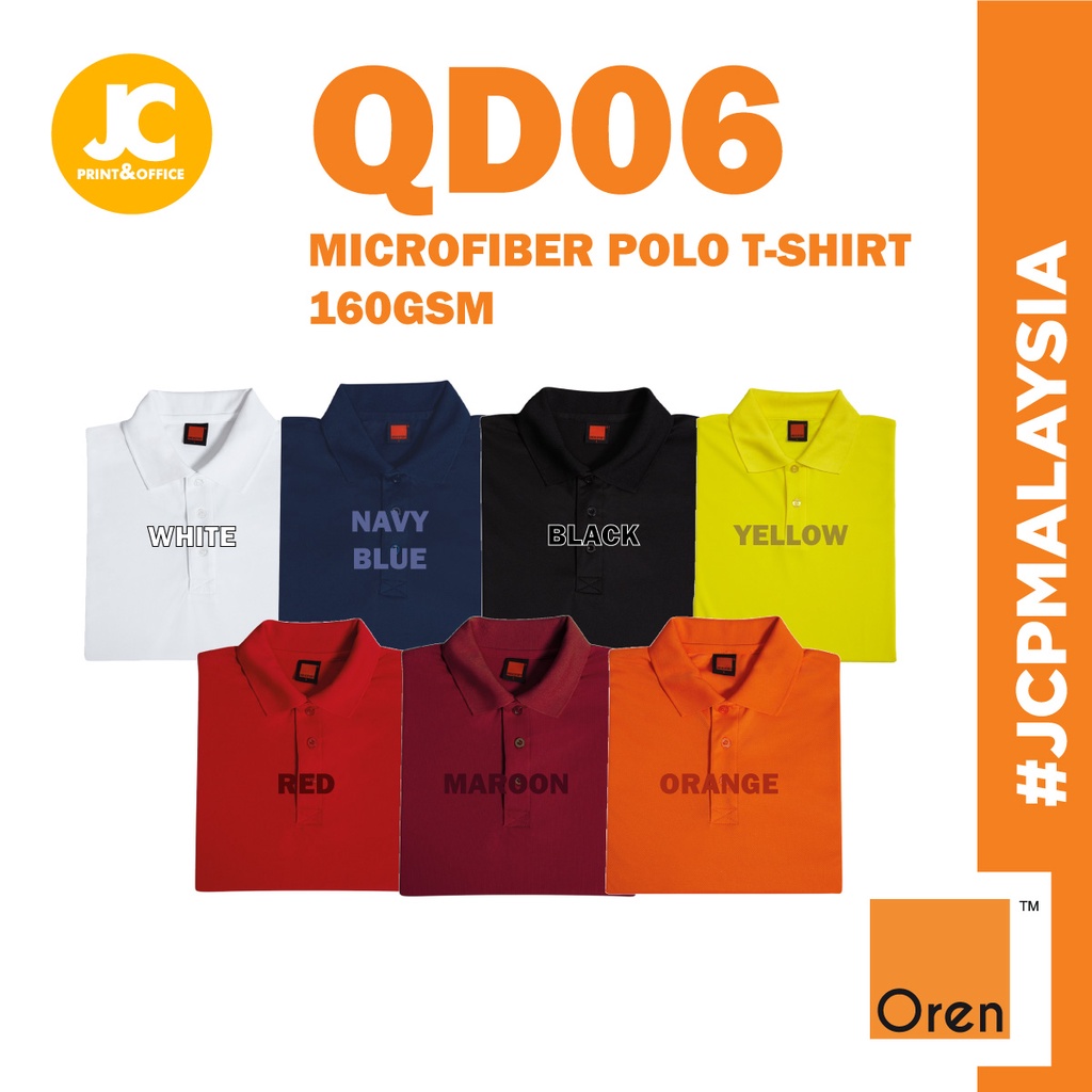 JCP x ORN SPORT เสื้อยืดโปโลแห้งเร็ว QD06 ชุดกีฬา Unisex Cool Fit ไมโครไฟเบอร์โปโล - QD06 Group G