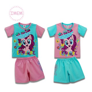 ชุดเซตเด็ก ลิขสิทธิ์แท้ ชุดเสื้อกางเกง ผ้า Cotton Spandex ผ้าคอตตอนโพนี่ My Little Pony  ชุดเสื้อกางเกงเด็ก ชุดเด็กหญิง