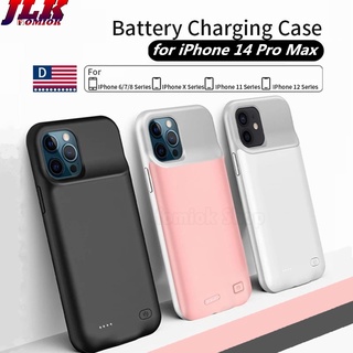 [JLK] 6000mAh Battery Case for iPhone 14 13 12 11 Pro XS XR Max 8 7 Plus SE 2022 Extenal Batteries Charging Cover i13 i14 Power bank Case 14plus Charger Case