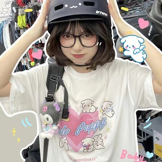 เสื้อยืดสีขาวTS เสื้อยืดลายการ์ตูน เสื้อยืด เสื้อยืดคอกลม เสื้อยืดฟรีไซส์ ผ้านิ่ม ใส่สบาย มีหลายลายให้เลือก