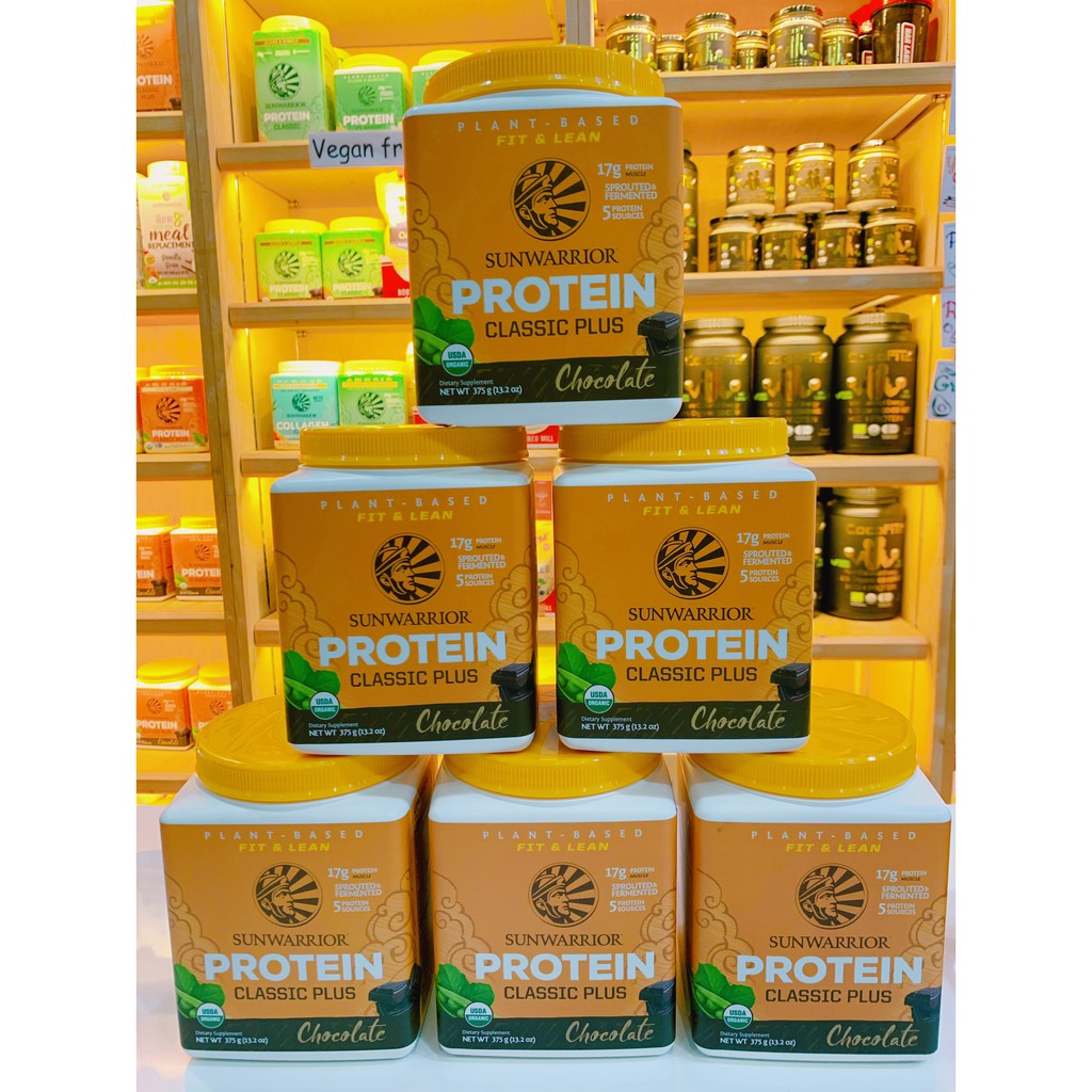 SunWarrior Classic Plus Protein (โปรตีนพืชออแกนิค) 375 g. (15 servings)