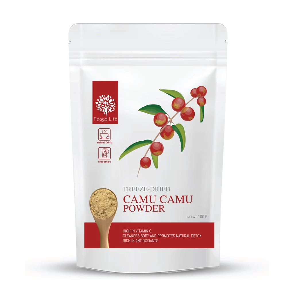 ผงคามูคามู ดูแลผิว วิตามินซี Camu Camu Powder ยี่ห้อ Feaga Life 100 กรัม