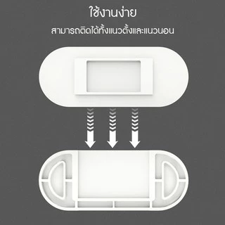 ที่ติดยึดปลั๊กไฟ แผ่นกาวติดรางปลั๊กไฟ แบบติดผนัง ที่ติดปลั๊กไฟกับผนัง แบบไม่ต้องเจาะผนัง ติดแน่นทนทาน