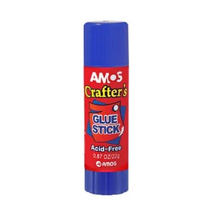 กาวแท่งติดกระดาษ AMOS 22 กรัม สีน้ำเงิน