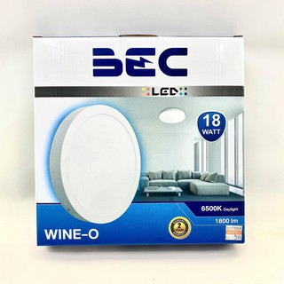 โคมดาวน์ไลท์ LED BEC 18 วัตต์ แสงเดย์ไลท์ 6500K อะลูมิเนียม 7นิ้ว สีขาวกลม ทัศศิพร Tassiporn