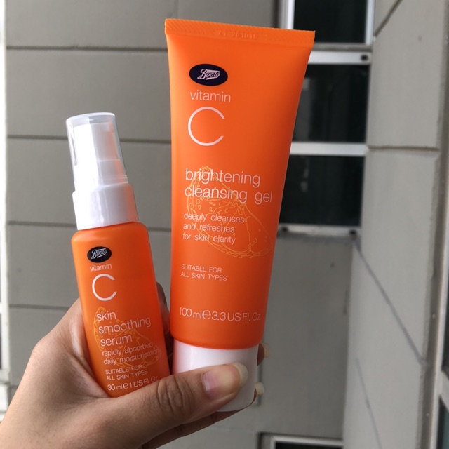 Boots vitamin C Serum+Cleansing gel Shopee Thailand