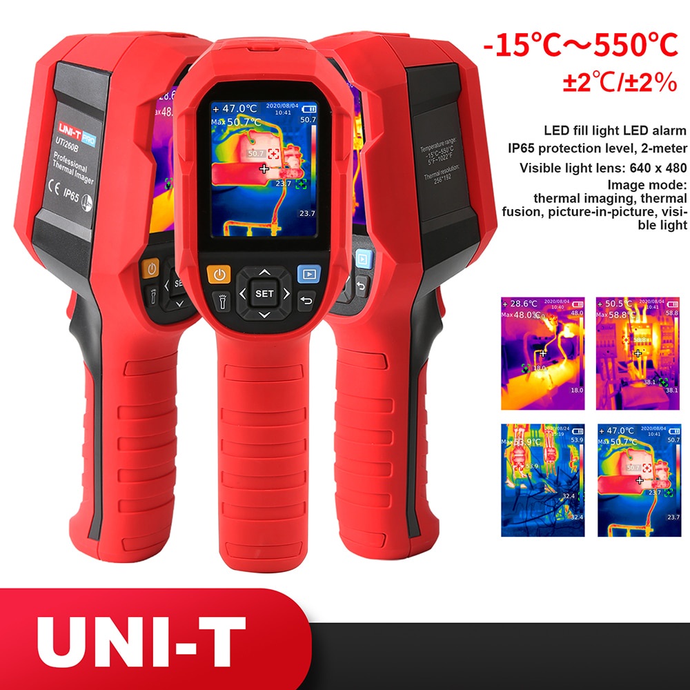 กล้องถ่ายภาพความร้อน UNI-T UTi120S UTi85A UTi165A UTi260B Industrial Infrared Thermal Imager Power E