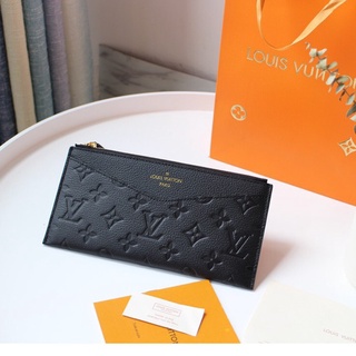 พรี Lv louis vuitton กระเป๋า​บัตรกระเป๋าสตางค์ หนังแท้แบรนด์เนน Coin Purses &amp; Pouches