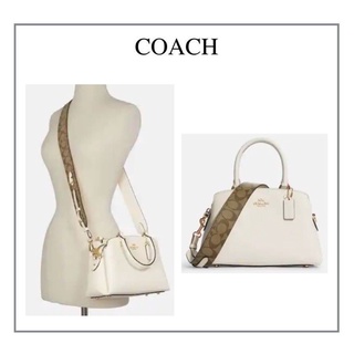 NEW COACH CROSSBODYถังมินิ ลิมิเต็ทสวยมากๆค่ะ MINI LILLIE CARRYALL WITH SIGNATURE CANVAS DETAIL (COACH C8497)