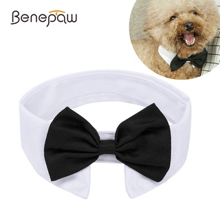 Benepaw ปลอกคอโบว์ ปรับได้ ขนาดเล็ก กลาง ใส่สบาย แฟชั่น สําหรับสัตว์เลี้ยง สุนัข แมว