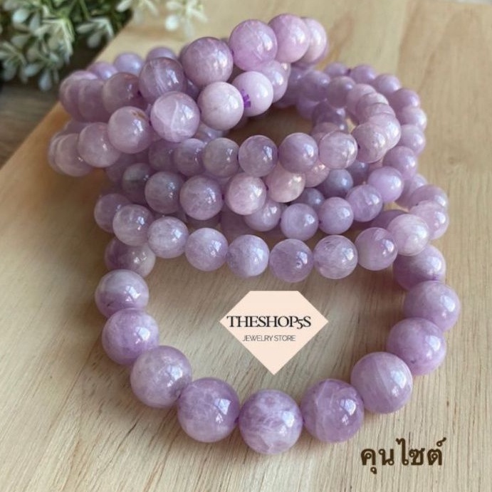 คุนไซต์ เกรด AAAหินแท้ ขนาด12มิล,11.5มิล,10.5มิล10 มิล,8.5มิล