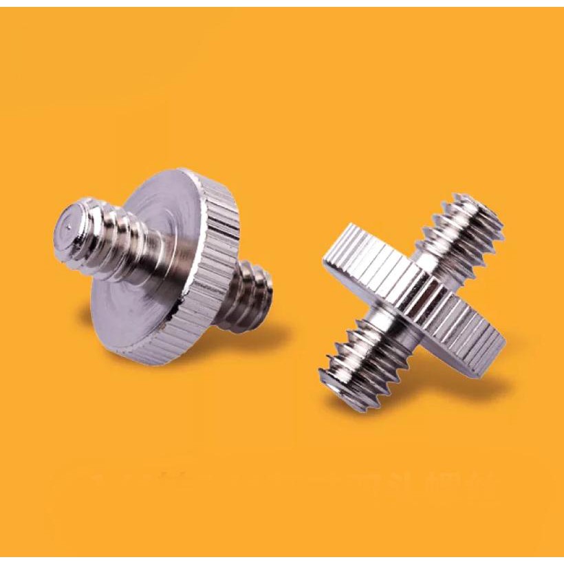 1/4 inch male to 1/4 inch male Threaded adapter for camera frame / shoulder / stand / studio socket / lighting equipment