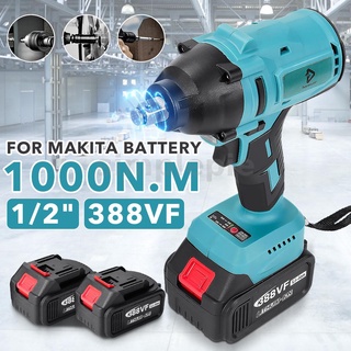 1/2 Ture 1000 N.M Electric Impact Wrench Drill Brushless Cordless Impact Screwdriver Impact Driver Wrench Socket