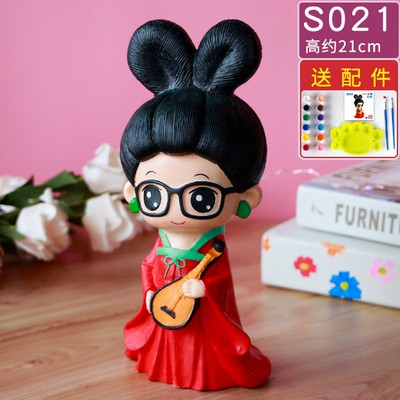 Anti-Fall DIY Art Princess with Pipa Coin Box Piggy Bank Coin Bank hadiah tabung Choit Coffee Coffee