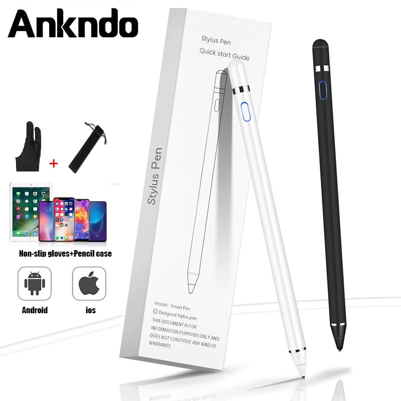 Ankndo ปากกาสไตลัส สําหรับ Samsung Xiaomi HUAWEI ไอแพดแอร์ แท็บเล็ต โทรศัพท์ iOS Android