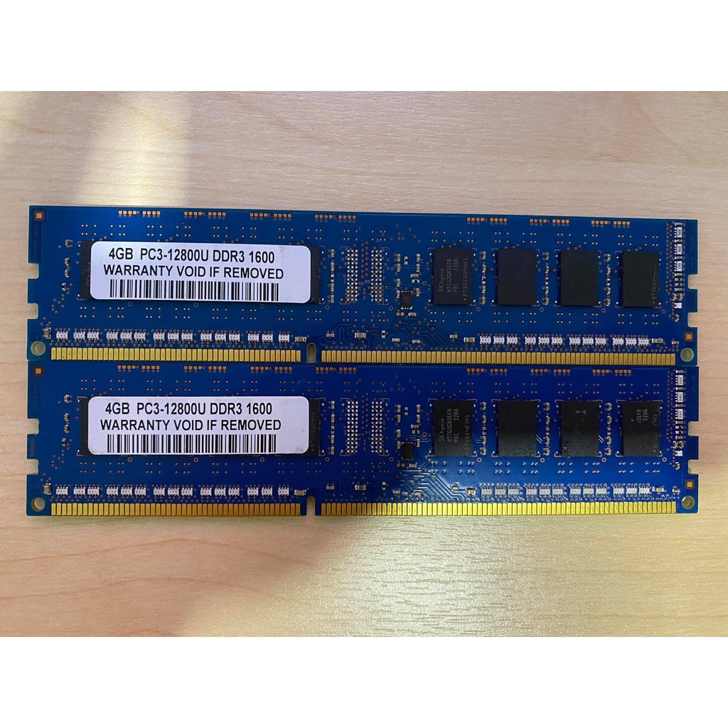 RAM DDR3  8GB(4x2) BUS1600 ประกัน7วัน