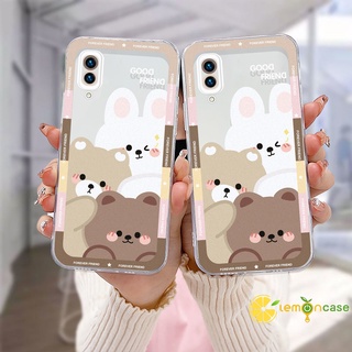 เคสแบบใส VIVO Y12S Y12 Y20 Y15S Y91C Y21 2021 Y21A Y21T Y30 Y21S Y20S Y12i V21 V23E Y75 T1 Y55 Y75 Y16  Y91 Y30i Y93 Y95 Y15 Y17 Y50 Y53S Y51 2020 Y51A Y33T Y10 Y33S Y1S Y11 Y31  ลายการ์ตูนกระต่ายน่ารัก คุณภาพสูง แฟชั่นเคส