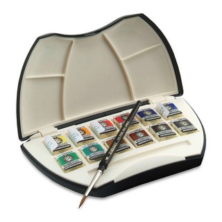 Rembrandt Watercolour Luxury Pocket Box Half ชุดสีน้ำ 12สี พร้อมพู่กัน