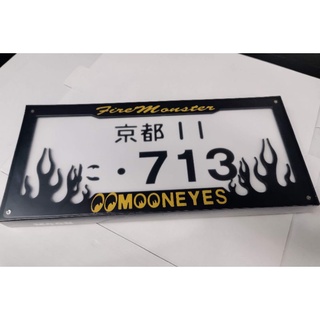 กรอบป้ายทะเบียนรถยนต์​ ​Mooneyes สีดำ