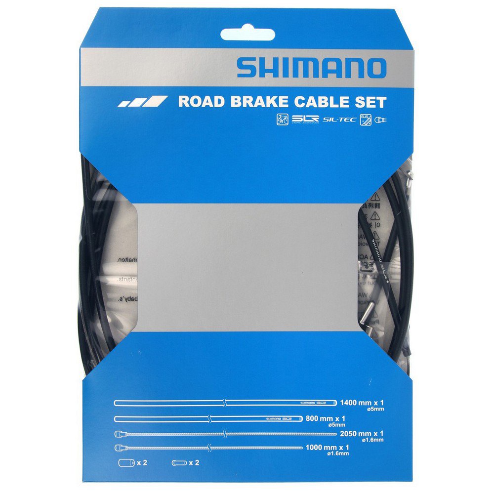 ชุดสายเบรค จักรยานเสือหมอบ Shimano Road SIL-TEC PTFE Brake Cable Set BLACK Y80098011