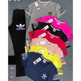 รอพรี 4 วัน 💕Adidas💯 ชุดเซ็ตออกกำลังกาย เสื้อยืด เสื้อออกกำลังกาย ชุดเข้าเซต ชุดต่อยมวย ชุดวิ่ง set Adidas