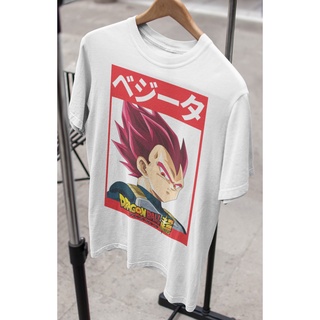 คอตต้อนคอกลมเสื้อยืดคอกลม▤เสื้อยืด Unisex รุ่น เบจิต้า Vegeta SSJ T-Shirt ดราก้อนบอลซุปเปอร์ Dragon Ball Super แบรนด์ Kh