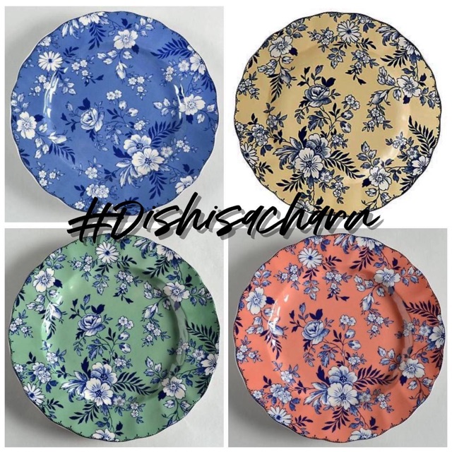 Pre-order จานลายดอก johnson brothers 4 สี
