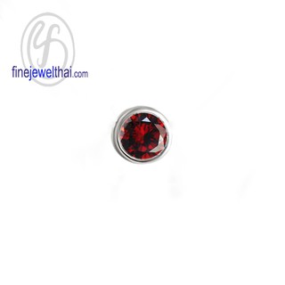 Finejewelthai-จี้โกเมน-โกเมน-จี้พลอย-พลอยประจำเดือนเกิด-Garnet-Silver-Pendant-Birthstone-P1085gm00 (ราคาต่อชิ้น)