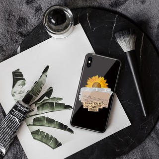 เคสโทรศัพท์มือถือลายดอกไม้สําหรับ Iphone 11 13 Pro Max Xr Xs Max 6s 7 8 Plus Se2 X 12 mini Pro Tempered Glass Case