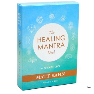 Iwo The Healing Mantra Tarot 52 Cards Deck เกมกระดานลายตัวอักษรภาษาอังกฤษสําหรับใช้ในการแข่งขันเป็นมิตรต่อสิ่งแวดล้อมครอบครัว