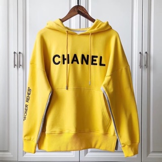 Chanel hoodie เสื้อ ชาแนล ฮู้ด 2tone hiend ภาพงานขายจริง เสื้อเหลือง