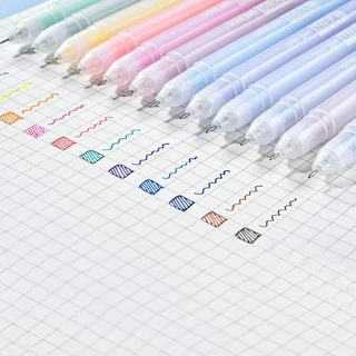 ชุดปากกาเจลสี 12 ชิ้น – ปากกาเขียนลูกลื่น น่ารัก สําหรับโรงเรียน, วารสาร & เครื่องเขียนใช้