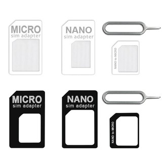 SIM Card Adapter 4 in 1 Nano Micro SIM Adapters For iPhone ตัว เปลี่ยนซิม การ์ด แปลงซิม แปลงนาโนซิม