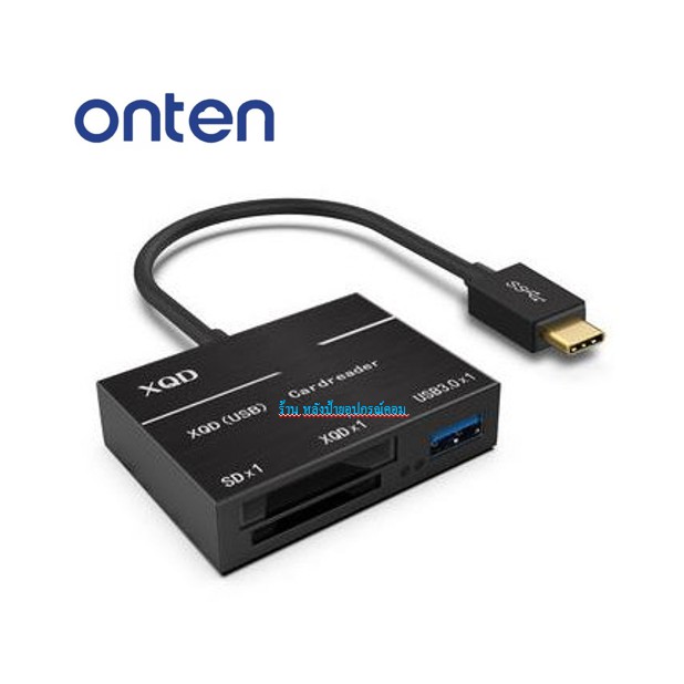Onten (มี2รุ่น) 3 In 1 Digital Camera SD/XQD/USB3.0 Card Reader Adapter Cable for Type C otn-9189 ot