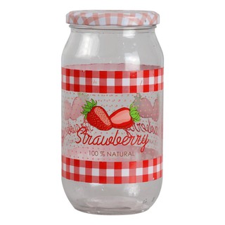 🔥The Best!! ขวดโหลแก้ว สตรอว์เบอร์รี 1ลิตร ขวดโหล GLASS CANISTER 1L STRAWBERRY