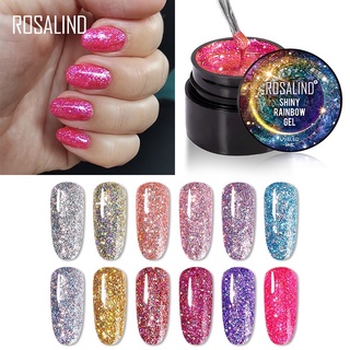 สีเจลกากเพชร แบบตลับ rosalind uv gel สีกริตเตอร์ขนาด5 มล.ราคาต่อกระปุก