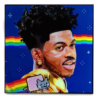 Lil Nas X ลิล แนส เอ็กซ์ นักร้อง แร็พเปอร์ Rapper Hip hop รูปภาพ​ติดผนัง pop art ฮิปฮอป กรอบรูป แต่งบ้าน ของขวัญ