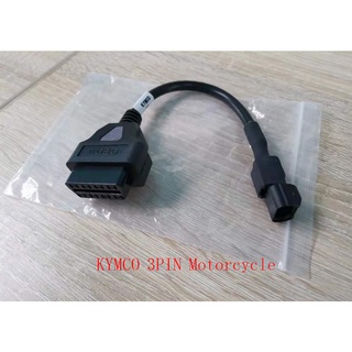 Obd2 ELM327 KYMCO 3PIN สายวิเคราะห์รถจักรยานยนต์ 3 Pin ถึง 16PIN OBD2 อะแดปเตอร์เชื่อมต่อ OBD