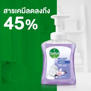 Dettol เดทตอล โฟมล้างมือเดทตอล โฟมล้างมือ ขวดปั้ม สูตรวนิลาออร์คิด 250มล.X3