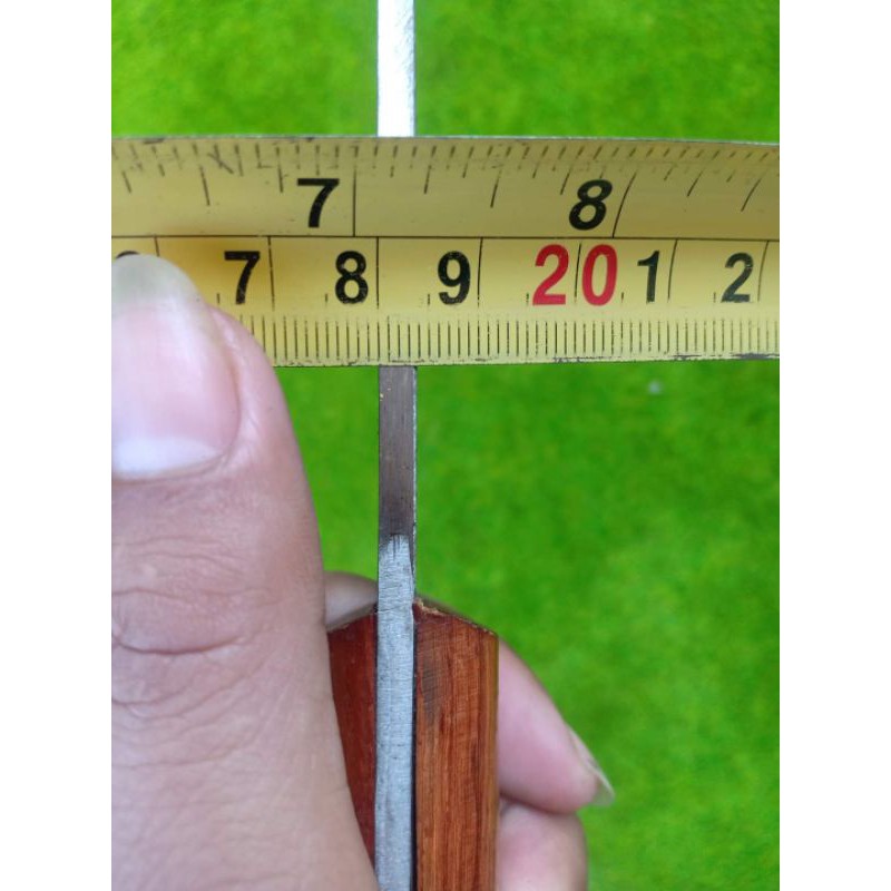 มีดสับกระดูก ทรงหลังอูฐ มีดบังตออรัญญิกแท้100%ทำจากเหล็กแหนบตัวมีดเป็นเหล็กชิ้นเดียวกันกับด้ามประกบด้วยไม้ทนทาน - รูปที่ 3